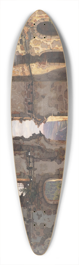 Frederik Sdring - The Ruins of Brahehus near Jnkping, Sweden 39.3 inch art pintail longboard deck