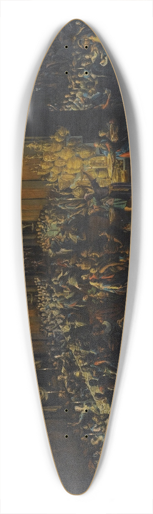 Frederik Van Valckenborch - Belshazzars Feast 39.3 inch art pintail longboard deck