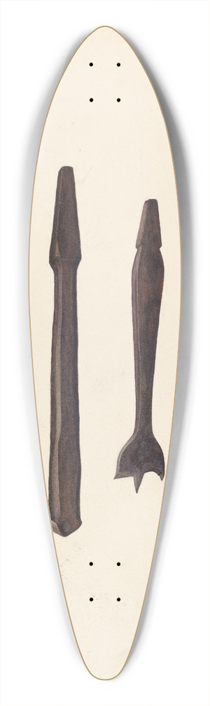 Fred Hassebrock - Bit and Countersink 39.3 inch art pintail longboard deck