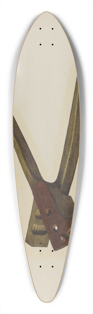 Fred Hassebrock - Brass Bullet Mold 39.3 inch art pintail longboard deck