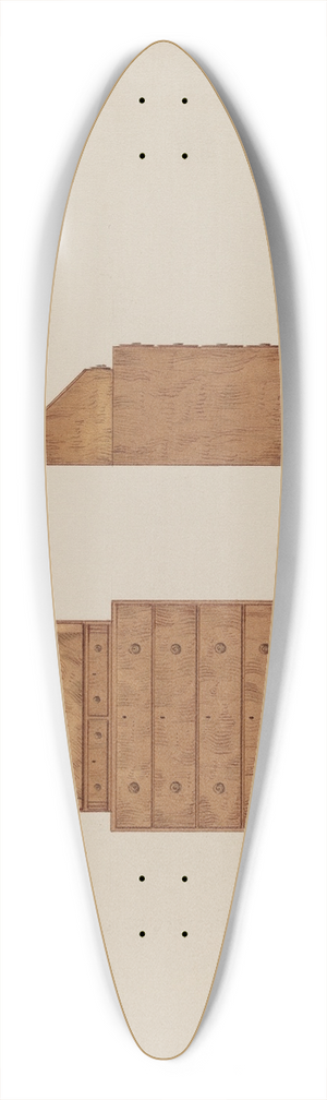 Fred Weiss - Scrutoir or Butlers Desk 39.3 inch art pintail longboard deck