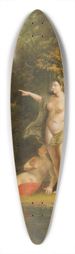 French School - Diana and Actaeon 39.3 inch art pintail longboard deck