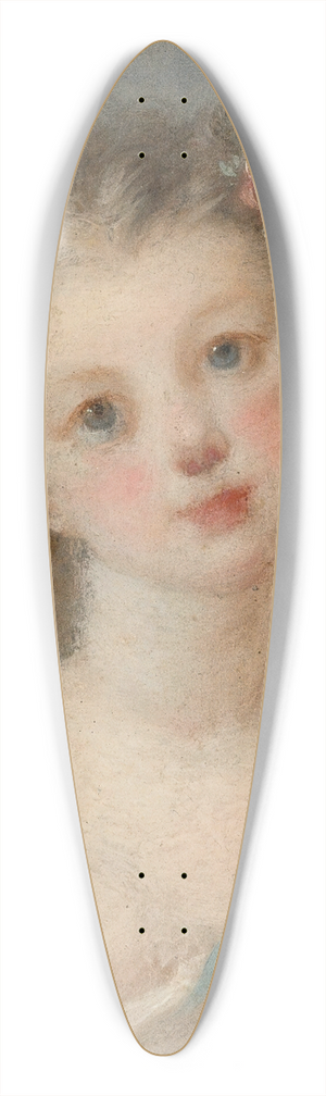 French School - Portrait Of A Lady 39.3 inch art pintail longboard deck