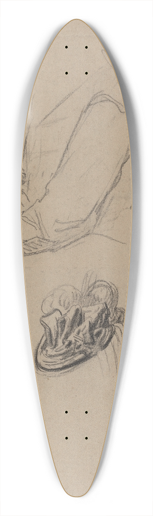 French School - Young Womans Hands and Beribboned Hat 39.3 inch art pintail longboard deck