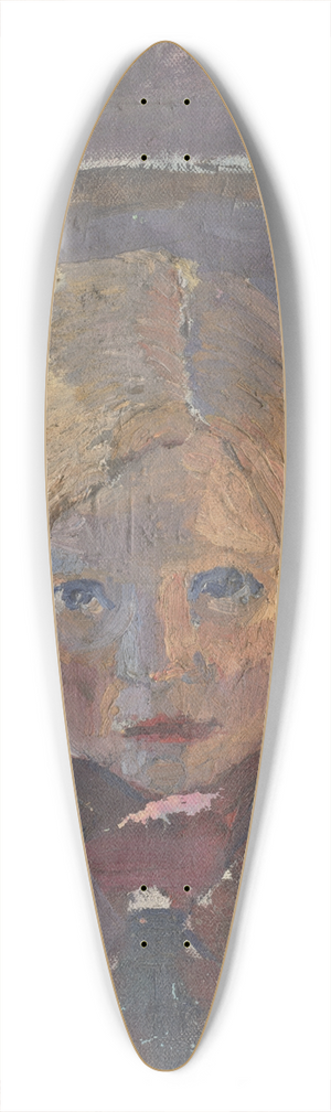 Frida Konstantin - Head Study of a Girl 39.3 inch art pintail longboard deck