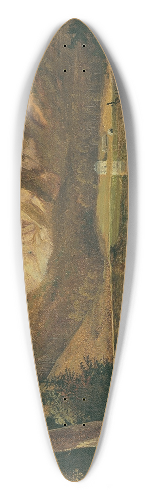 Friedrich August Matthias Gauermann - Der vordere Langbathsee mit dem Hllengebirge 39.3 inch art pintail longboard deck