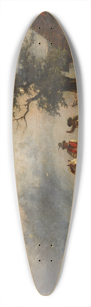 Friedrich August Matthias Gauermann - Pferdeschwemme 39.3 inch art pintail longboard deck