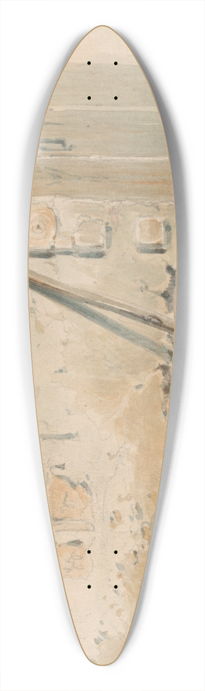 Friedrich Carl von Scheidlin - On the Porch 39.3 inch art pintail longboard deck