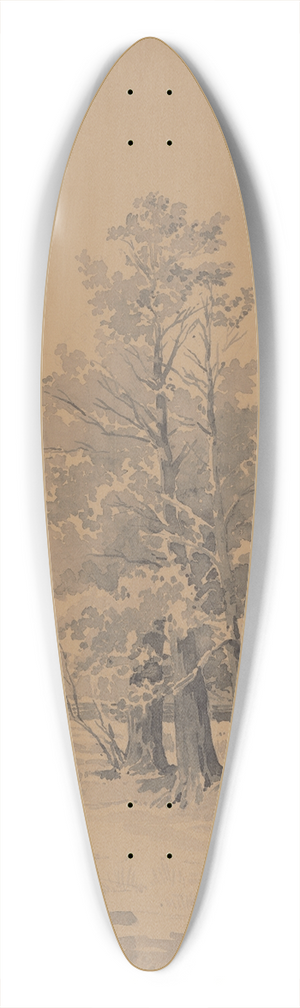 Friedrich Carl von Scheidlin - Trees at the Edge of the Forest 39.3 inch art pintail longboard deck