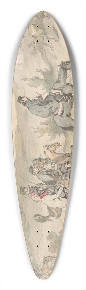 Friedrich Carl von Scheidlin - Trip on Horses 39.3 inch art pintail longboard deck