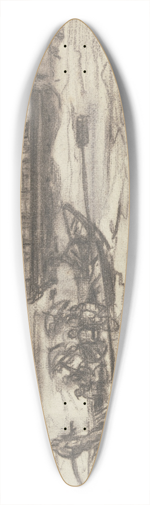 Friedrich Ernst Morgenstern - Steamer and boat 39.3 inch art pintail longboard deck