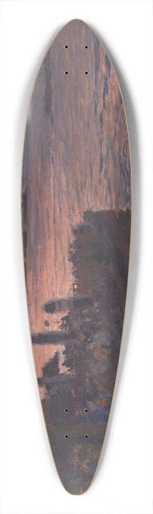 Friedrich Kallmorgen - Hamburger Hafen im Abendlicht 39.3 inch art pintail longboard deck