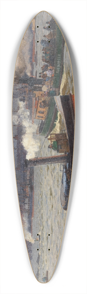 Friedrich Kallmorgen - Heranziehendes Wetter im Hamburger Hafen 39.3 inch art pintail longboard deck