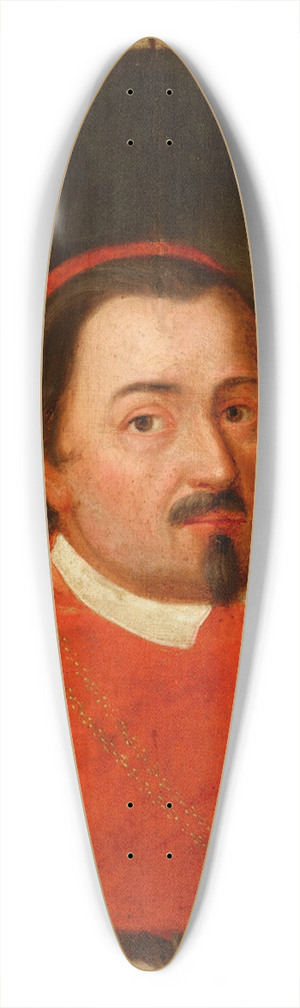 Friedrich Kloss - Portrait of Zbigniew Olenicki (13891455) Dbno Coat of Arms, Bishop of Krakow, Cardinal, Primate 39.3 inch art pintail longboard deck