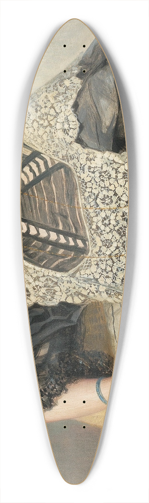 Friedrich Knig - Damenbildnis mit Spitzenbluse und Federhut 39.3 inch art pintail longboard deck