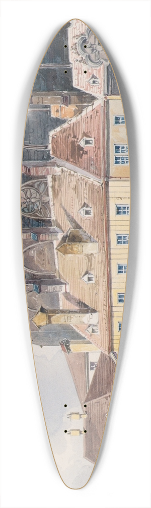 Friedrich Leibold - Die Minoritenkirche in Wien 39.3 inch art pintail longboard deck