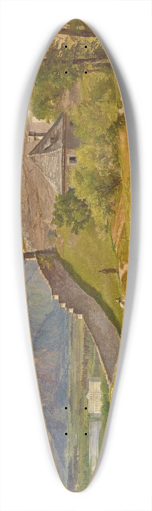 Friedrich Loos - Das Militrwachthaus und der Josefsturm auf dem Salzburger Mnchsberg 39.3 inch art pintail longboard deck