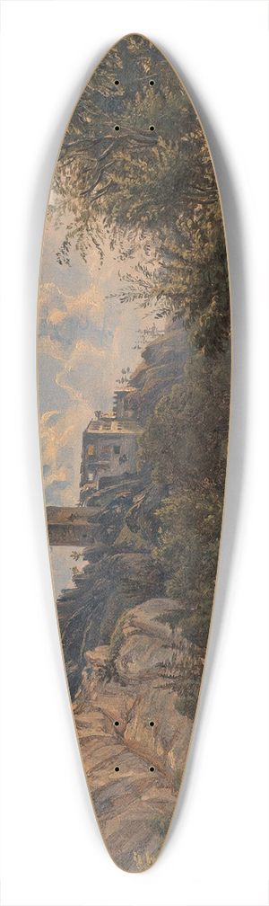 Friedrich Loos - Ruine Rauhenstein bei Baden 39.3 inch art pintail longboard deck