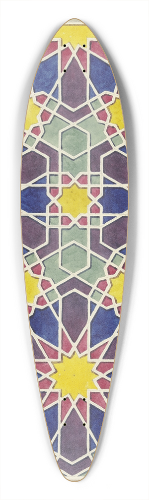 Friedrich Maximilian Hessemer - Bemalte Holzvertfelung aus einer Moschee in Kairo 39.3 inch art pintail longboard deck