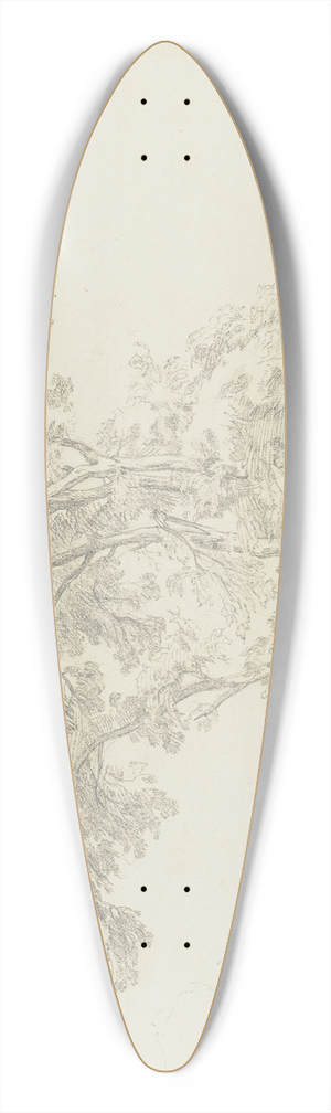 Friedrich Metz - Group of trees 39.3 inch art pintail longboard deck