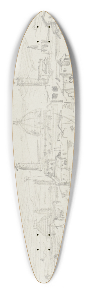 Friedrich Metz - View on Florence 39.3 inch art pintail longboard deck Friedrich Metz - View on Florence 39.3 inch art pintail longboard deck