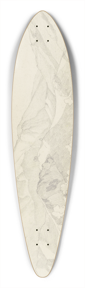 Friedrich Preller the Elder - Auf der Strae nach Civitella, dem heutigen Bellegra 39.3 inch art pintail longboard deck