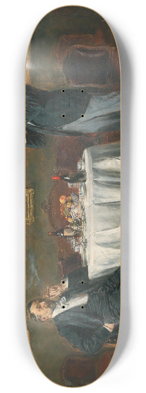 Carl Wilhelm Anton Seiler - Cigars After Dinner 8.25 inch art skate deck