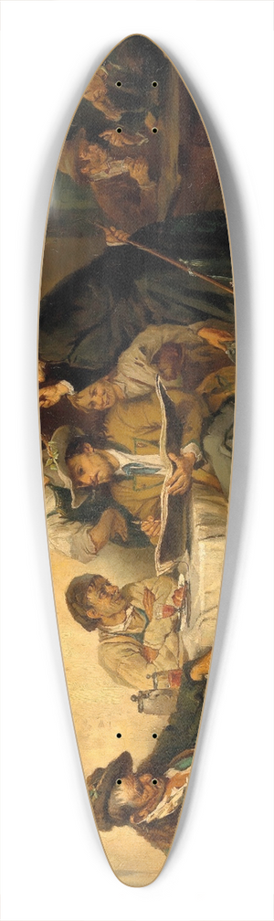 Friedrich von Keller - A Painter in a Tavern 39.3 inch art pintail longboard deck Friedrich von Keller - A Painter in a Tavern 39.3 inch art pintail longboard deck