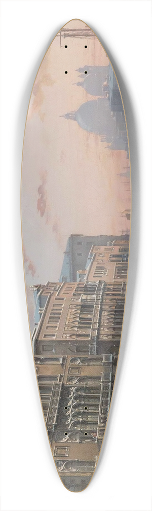 Friedrich von Nerly - A Winter View Of The Grand Canal, Venice,From The Palazzo Cavalli-Franchetti TowardsSanta Maria Della Salute 39.3 inch art pintail longboard deck