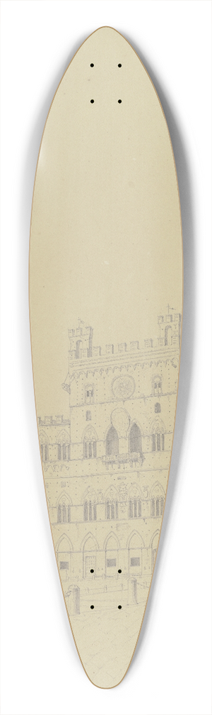 Friedrich Wilhelm Ludwig - Der Palazzo Pubblico in Siena 39.3 inch art pintail longboard deck