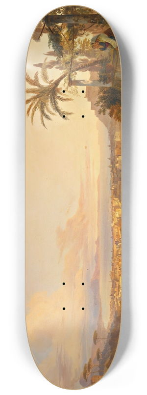 Carl Wilhelm Gtzloff - The gulf of naples, viewed from the Capo di Monte 8.25 inch art skate deck