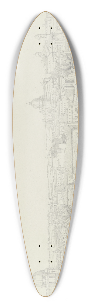 Friedrich Wilhelm Ludwig - Rom vom Monte Pincio aus gesehen 39.3 inch art pintail longboard deck