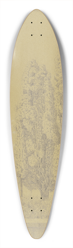 Friedrich Wilhelm Ludwig - Zypressen im Kreuzgang von S. Maria degli Angeli e dei Martiri in den Diokletiansthermen in Rom 39.3 inch art pintail longboard deck