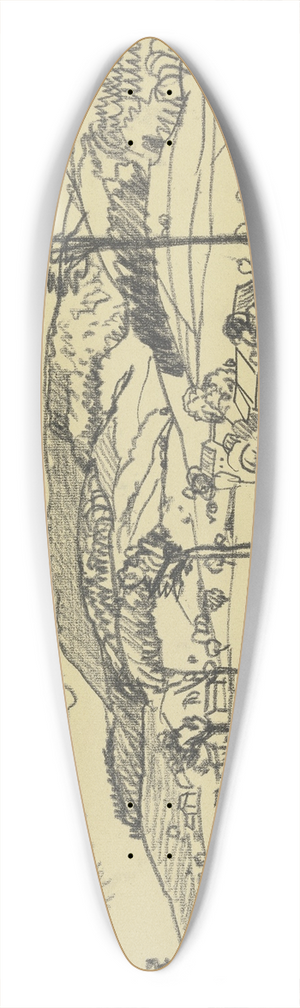 Fried Stern - Abtsroda mit der Wasserkuppe 39.3 inch art pintail longboard deck