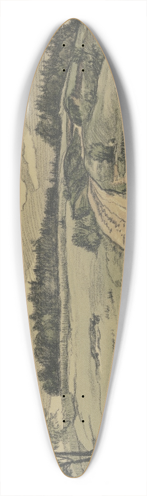 Fried Stern - Landscape 39.3 inch art pintail longboard deck