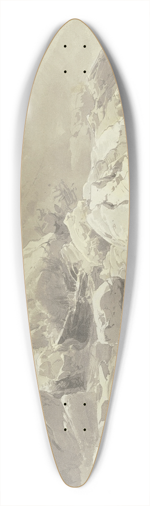Fritz Bamberger - Felsengerll im Hochgebirge bei Partenkirchen 39.3 inch art pintail longboard deck