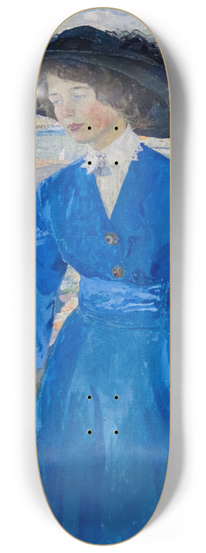 Carl Wilhelmson - Girl in Blue 8.25 inch art skate deck