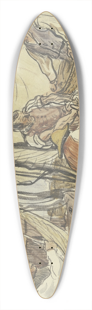 Fritz Boehle - Outgoing fishermen 39.3 inch art pintail longboard deck