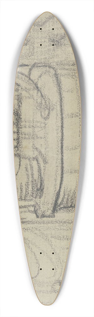 Fritz Boehle - Servant and maid at the well 39.3 inch art pintail longboard deck