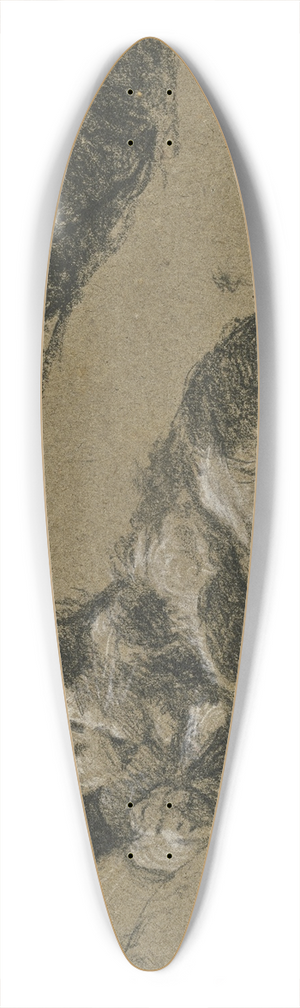 Fritz Boehle - Studienblatt; Zwei Ktzchen 39.3 inch art pintail longboard deck