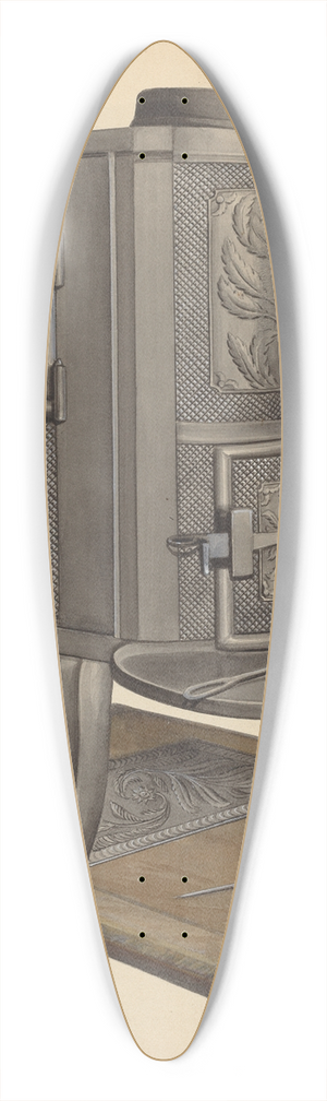 Fritz Boehmer - Zoar Stove 39.3 inch art pintail longboard deck