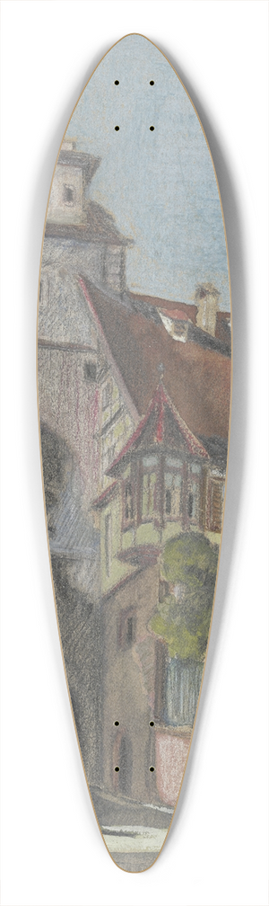 Fritz Hoeber - Rdertor in Rothenburg 39.3 inch art pintail longboard deck