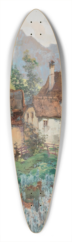 Fritz Lach - A farmhouse in Losenstein near Steyr in Upper Austria 39.3 inch art pintail longboard deck Fritz Lach - A farmhouse in Losenstein near Steyr in Upper Austria 39.3 inch art pintail longboard deck