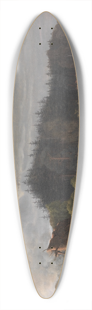 Fritz Petzholdt - A Bog with Peat Cutters. Hsterkb, North Zealand 39.3 inch art pintail longboard deck