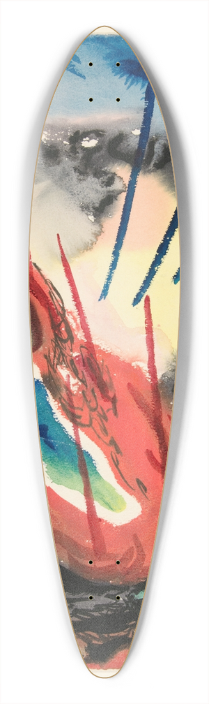 Fritz Stuckenberg - AbstractForms 39.3 inch art pintail longboard deck