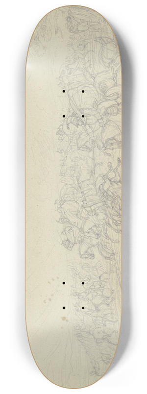 Carl Wilhelm von Heideck - Ein Reitergefecht franzsischer Krassiere 8.25 inch art skate deck