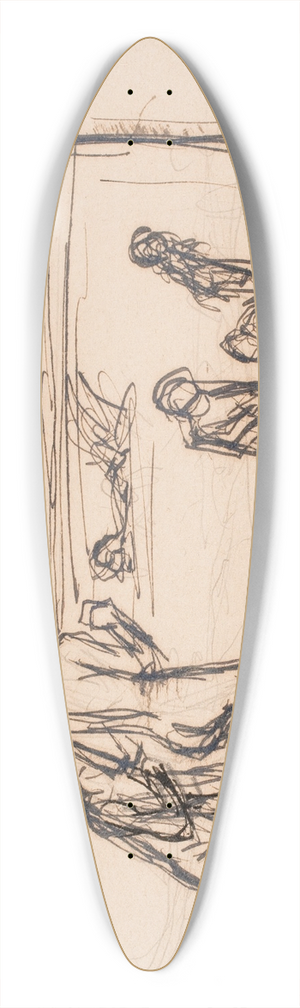 Fritz Syberg - Badende brn p stranden 39.3 inch art pintail longboard deck Fritz Syberg - Badende brn p stranden 39.3 inch art pintail longboard deck
