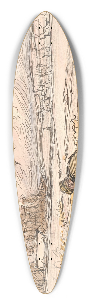 Fritz Syberg - Bonden p isen 39.3 inch art pintail longboard deck Fritz Syberg - Bonden p isen 39.3 inch art pintail longboard deck