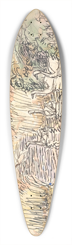 Fritz Syberg - Det var Svaner 39.3 inch art pintail longboard deck