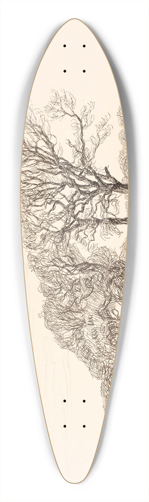 Fritz Syberg - Landskab med egetrer. Fns 39.3 inch art pintail longboard deck Fritz Syberg - Landskab med egetrer. Fns 39.3 inch art pintail longboard deck